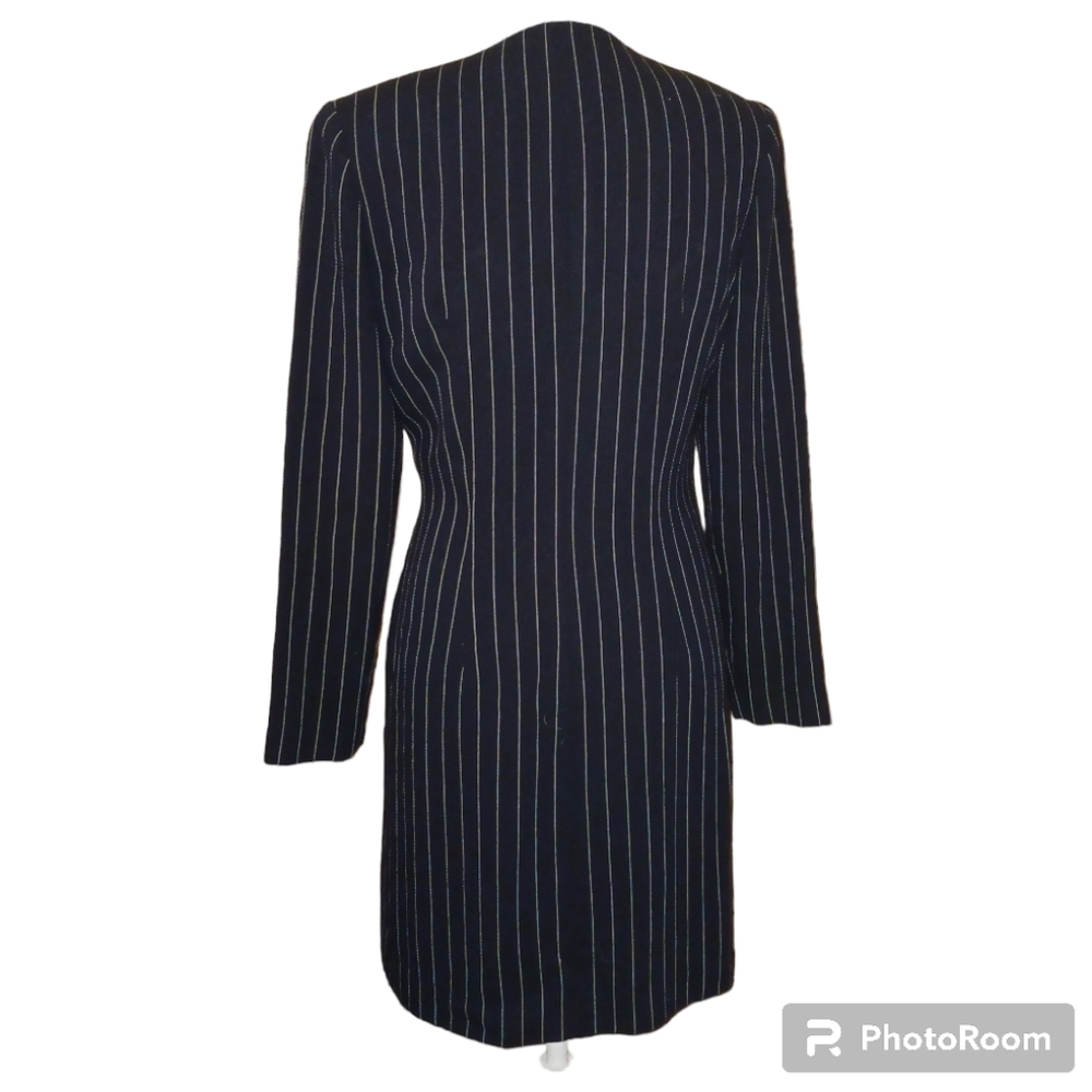 Ann Taylor Pinstripe Coat Dress in Dark Navy Size 6 - Picture 5 of 7